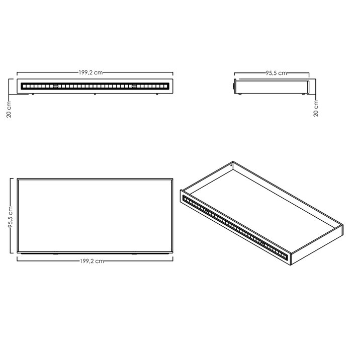 Hanah Home Monte - Mm1.27.54.S1 Cama Extensible Crema y Roble